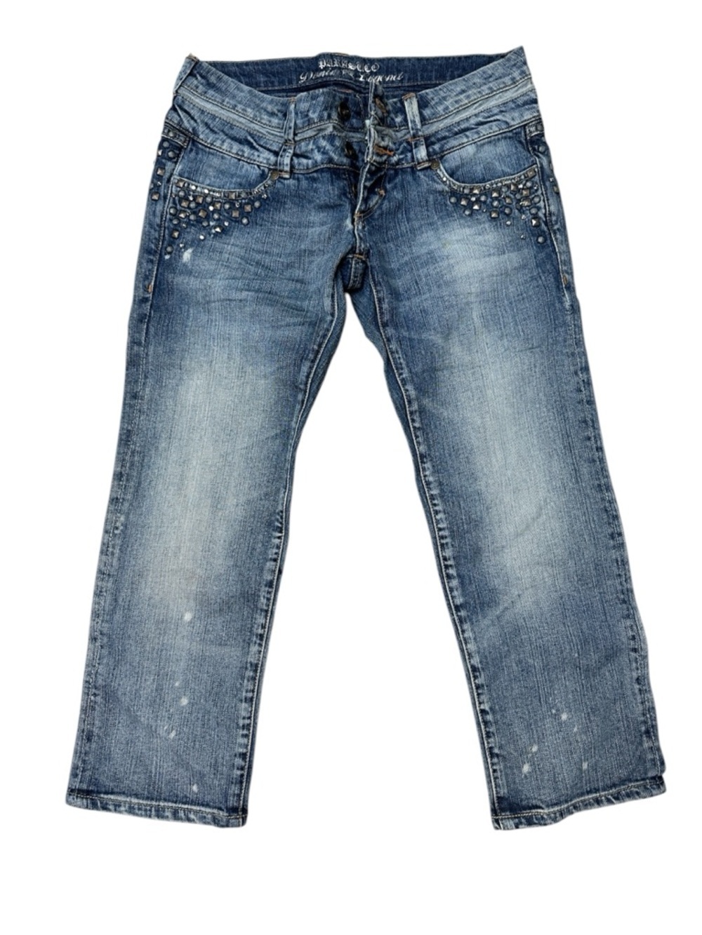 Parasuco Studded Denim Jeans Low Rise Y2K Style Size 27